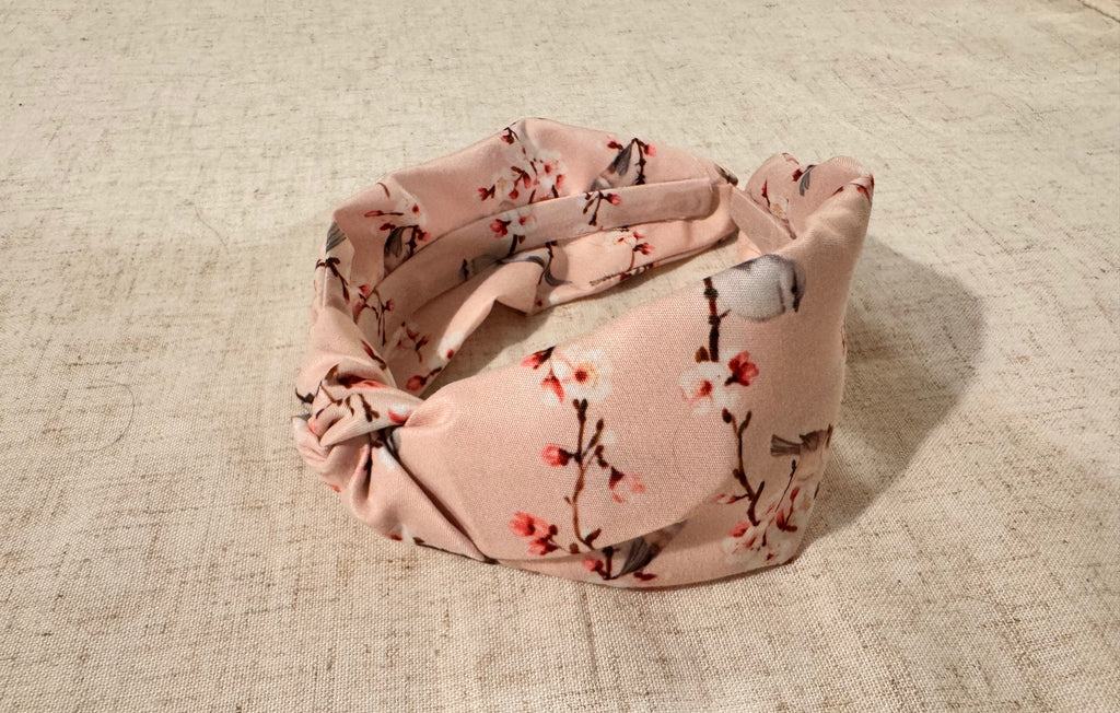 Japanese Heron & Cherry Blossom Twist Headband