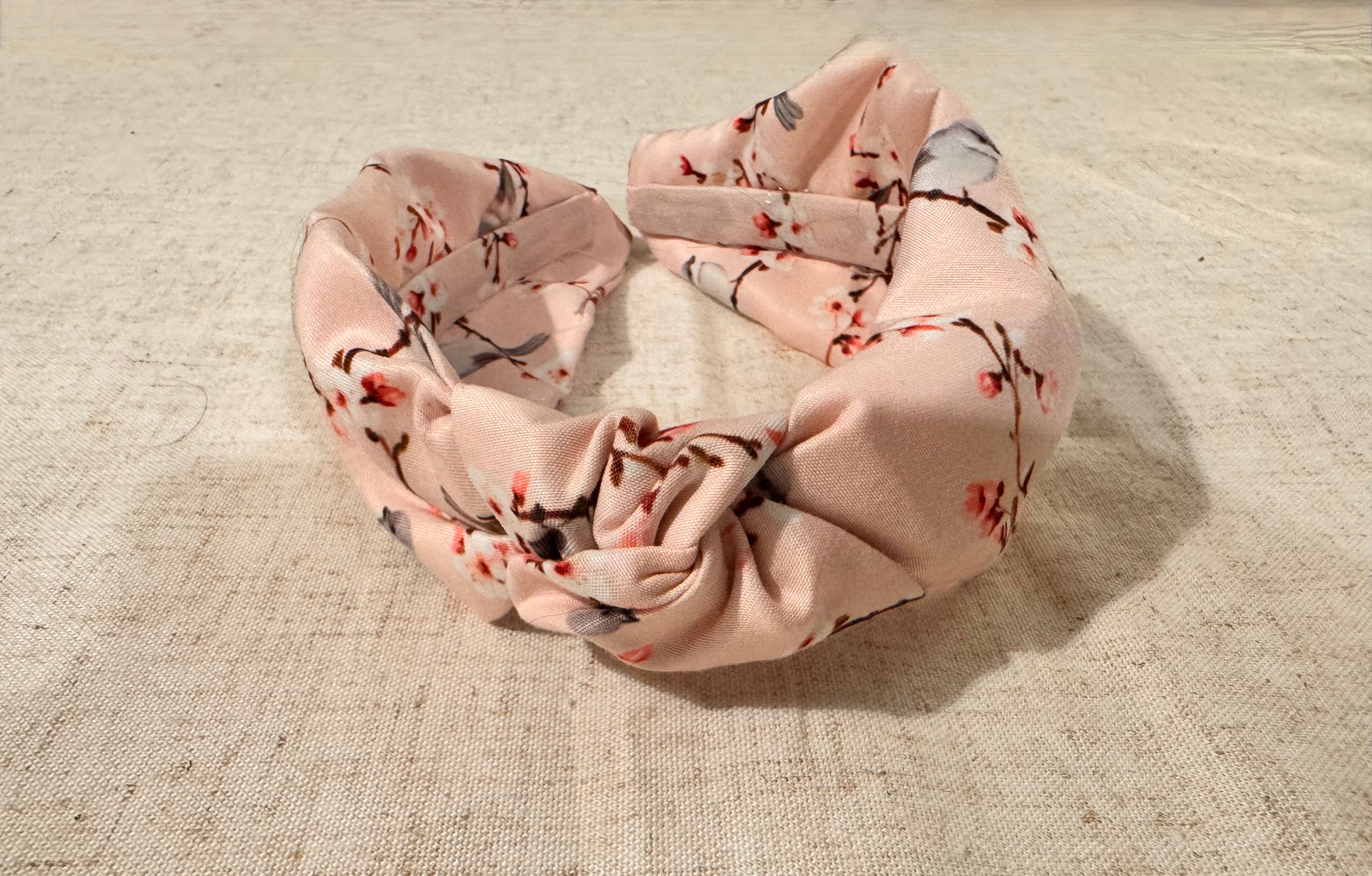 Japanese Heron & Cherry Blossom Twist Headband