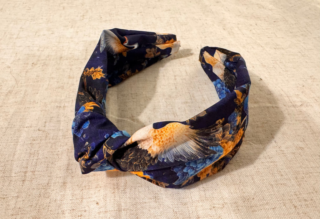 Japanese Red-Crowned Crane Twist Headband