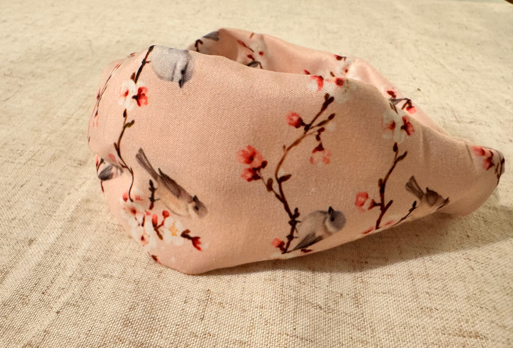 Japanese Heron & Cherry Blossom Twist Headband
