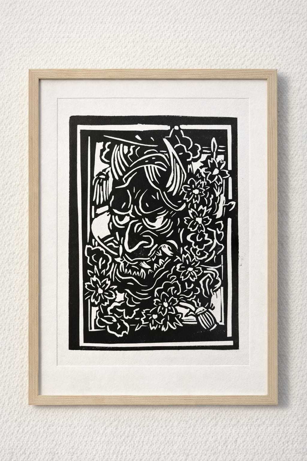 Yokai Lino Print